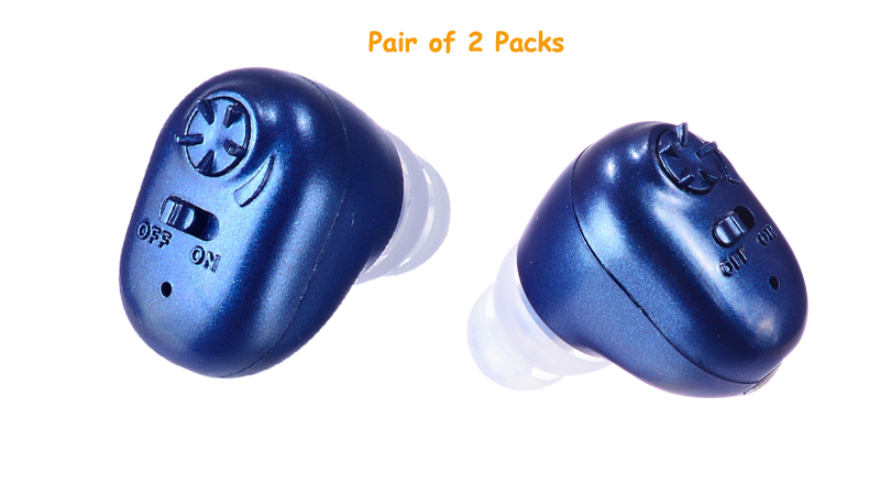 Une paire de 2 unités dans l'oreille nouvelles aides auditives rechargeables