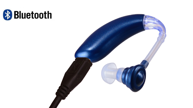 Aides auditives Bluetooth BTE avec piles rechargeables