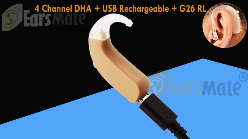 Aide auditive numérique rechargeable Earsmate Open Fit Mini BTE G26RL